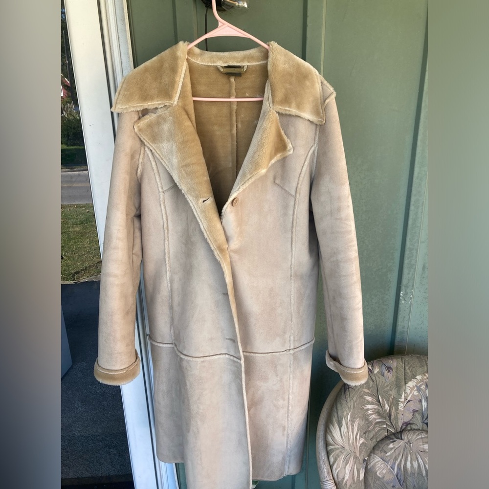 Vintage suede trench coat